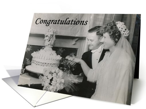 Wedding Congratulations Cake - FUNNY card (748063)