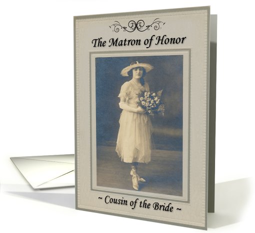 Matron of Honor - Cousin - Nostalgic card (753068)
