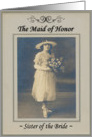 Maid of Honor - Sister - Nostalgic card