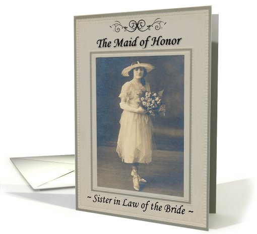 Maid of Honor - Sister in Law - Nostalgic card (753076)