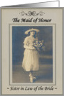 Maid of Honor - Sister in Law - Nostalgic card