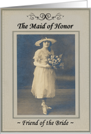 Maid of Honor - Friend - Nostalgic card