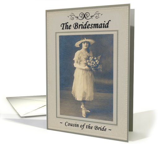 Bridesmaid - Cousin - Nostalgic card (753115)
