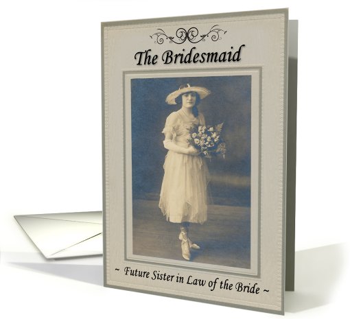 Bridesmaid - Future Sister in Law - Nostalgic card (753117)