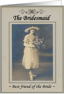 Bridesmaid - Best Friend - Nostalgic card