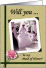Maid of Honor - Sister - Nostalgic card