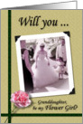 Flower Girl - Granddaughter - Nostalgic card