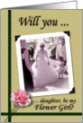 Flower Girl - Daughter - Nostalgic card