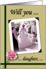 Maid of Honor - Daughter - Nostalgic card