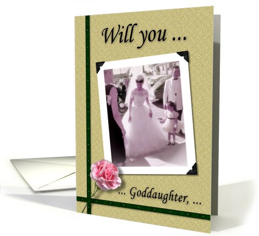 Junior Bridesmaid - Goddaughter - Nostalgic card (754472)