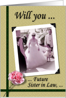 Bridesmaid - Future Sister in Law - Nostalgic card