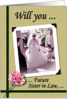 Matron of Honor - Future Sister in Law - Nostalgic card