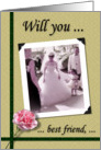 Matron of Honour - Best Friend - Nostalgic card