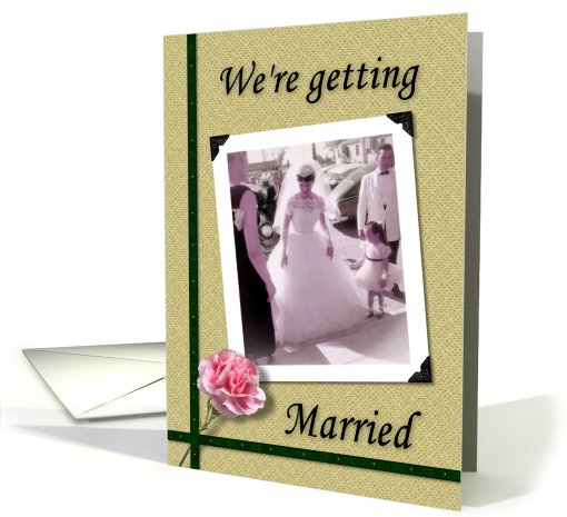 Marriage Engagement Announcement - Retro card (754676)