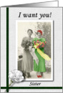 Boring Sister Matron of Honor - FUNNY card
