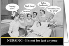 Nurses Learning - Retro - Funny card