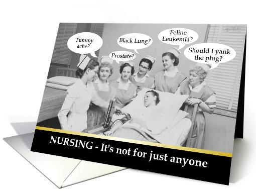 Nurses Day Invitation - Retro - Funny card (766080)