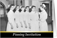 Nursing School Pinning Graduation Invitation - Retro card