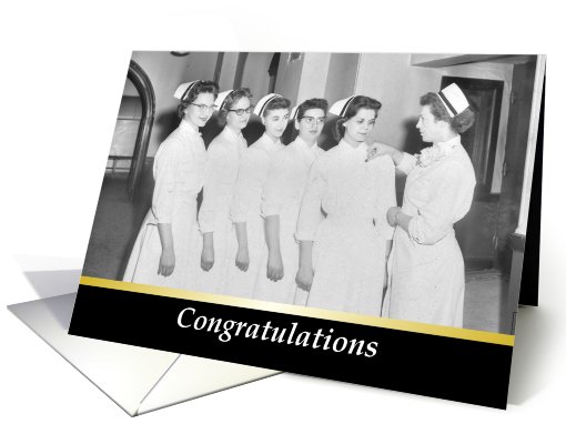 Nursing School Graduation Congratulations - Retro card (766128)