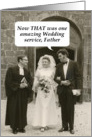 Thank youPriest -Wedding- Bride Groom-Retro card