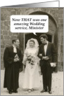 Thank youMinister -Wedding- Bride Groom-Retro card