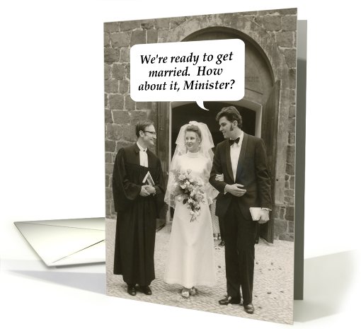 InvitationMinister -Wedding- Bride Groom-Retro card (766610)