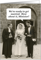 Invitation Minister - Wedding- Bride Groom - Retro card