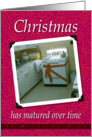 Christmas Stove- Funny- Retro card