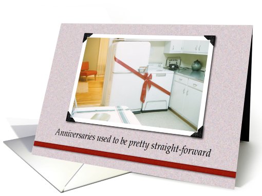 Anniversary for wife- Refrigerator - Retro - funny card (767961)