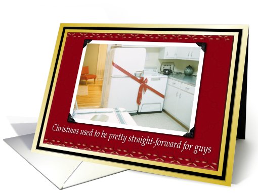 Christmas- Refrigerator - Retro - funny card (767966)