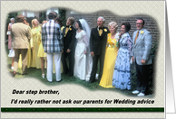 Step BrotherGroomsman - Retro - funny card