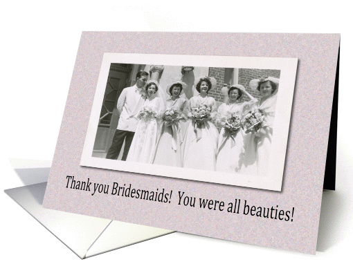 Thank you Bridesmaids - Retro card (770994)