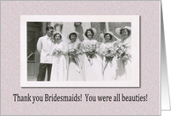 Thank you Bridesmaids - Retro card