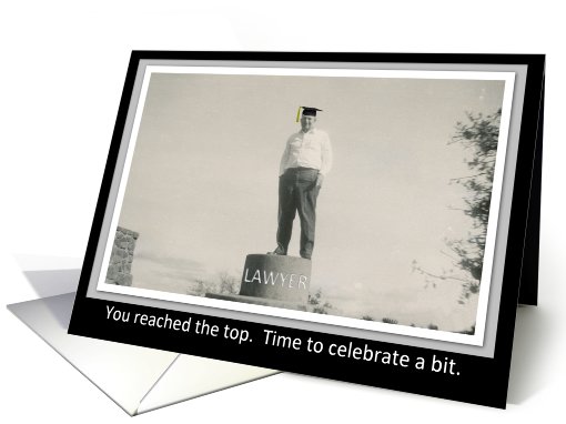 Law School Lawyer Graduation Party invitation - Funny Retro card