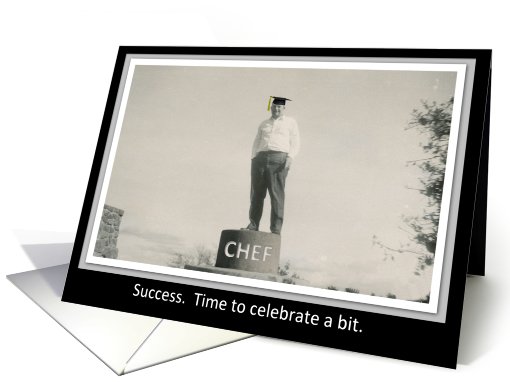 Chef Graduation Party invitation - Funny Retro card (772651)