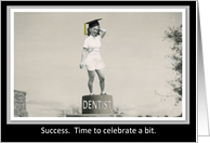 Dental School Graduation Party invitation - Funny Retro girl card