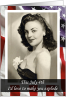 Sexy 4th of July Retro - FUNNY card