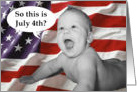 Invitation 4th of July Retro - FUNNY card