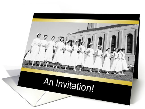 Pinning Graduation Invitation - Vintage card (816164)