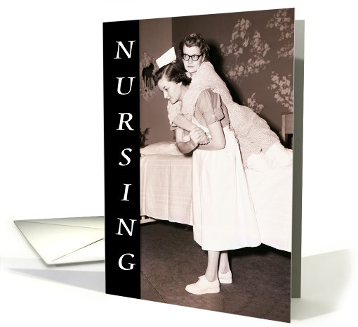 Nursing school gradualtion congratulations - Vintage card (816185)