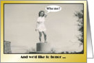 Volunteer Thank you - female - FUNNY card