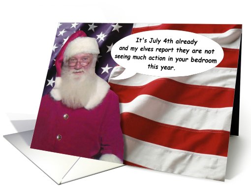July 4th Sexy Santa - FUNNY card (816415)