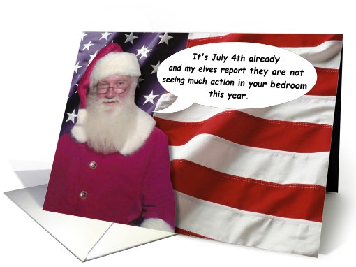 July 4th Sexy Santa II - FUNNY card (816417)