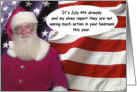 July 4th Anniversary Sexy Santa III - FUNNY card