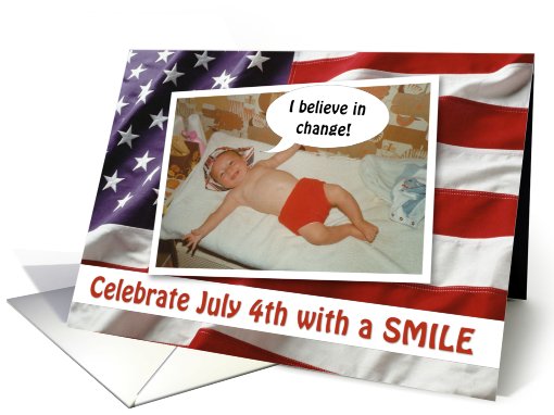 July 4th SMILE - Retro FUNNY card (816728)