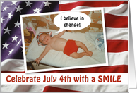 July 4th first 1st SMILE - Retro FUNNY card