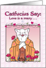 Valentine’s Day, Love is, Gay-Lesbian, Humor,Catfusius, Cat card