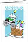 Happy Birthday, kids, Monster Car, Cake, Candles card
