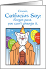 Happy Birthday, cousin, Humor, Balloons,Catfucius,no gift card