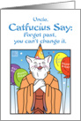 Happy Birthday, Uncle, Humor, Balloons,Catfucius,no gift card